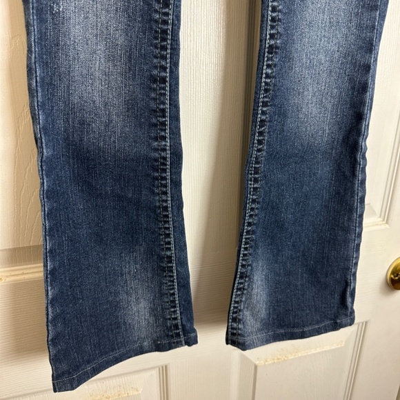 Wallflower 2000s Y2K Vintage Legendary Boot Cut Dark Wash Low Rise Jeans Women 1 - Picture 3 of 6
